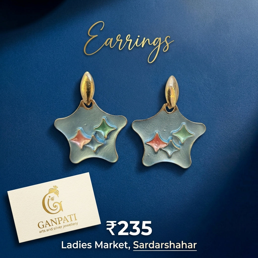 Pastel Star Earrings