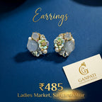 Floral Pearl Stone Earrings