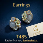 Floral Pearl Stone Earrings