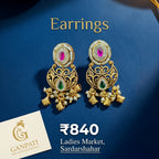 Traditional Stone Work Designer Earrings