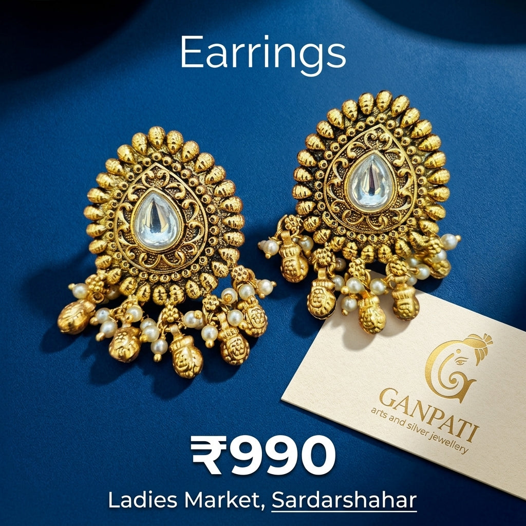 Traditional Kundan Pearl Designer Earrings