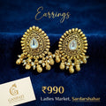 Traditional Kundan Pearl Designer Earrings