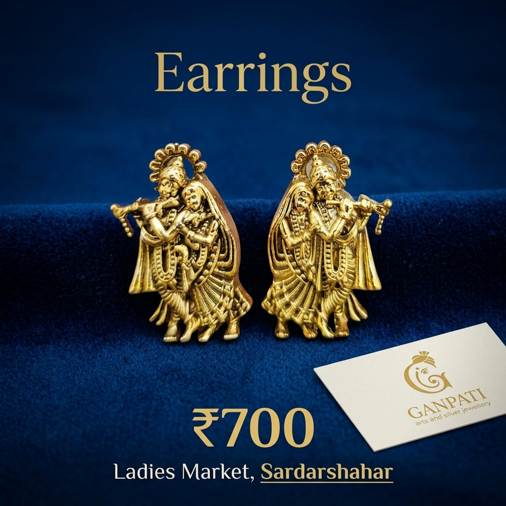 Radha Krishna Designer Earrings