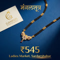 Designer Mangalsutra with AD Stone Detailing