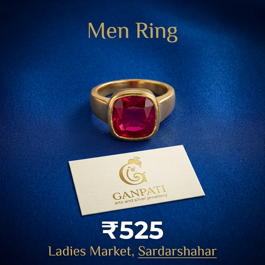Ruby Style Men Ring