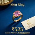 Pink Stone Men Ring