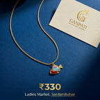 Multicolor Fish Charm Pendant Necklace (Gold Tone)