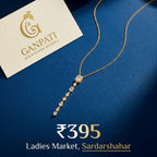 Elegant Drop Crystal Pendant Necklace (Gold Tone)