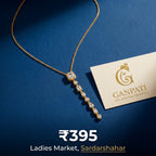 Elegant Drop Crystal Pendant Necklace (Gold Tone)