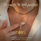 Layered Mangalsutra Style Heart & Dagger Pendant Necklace