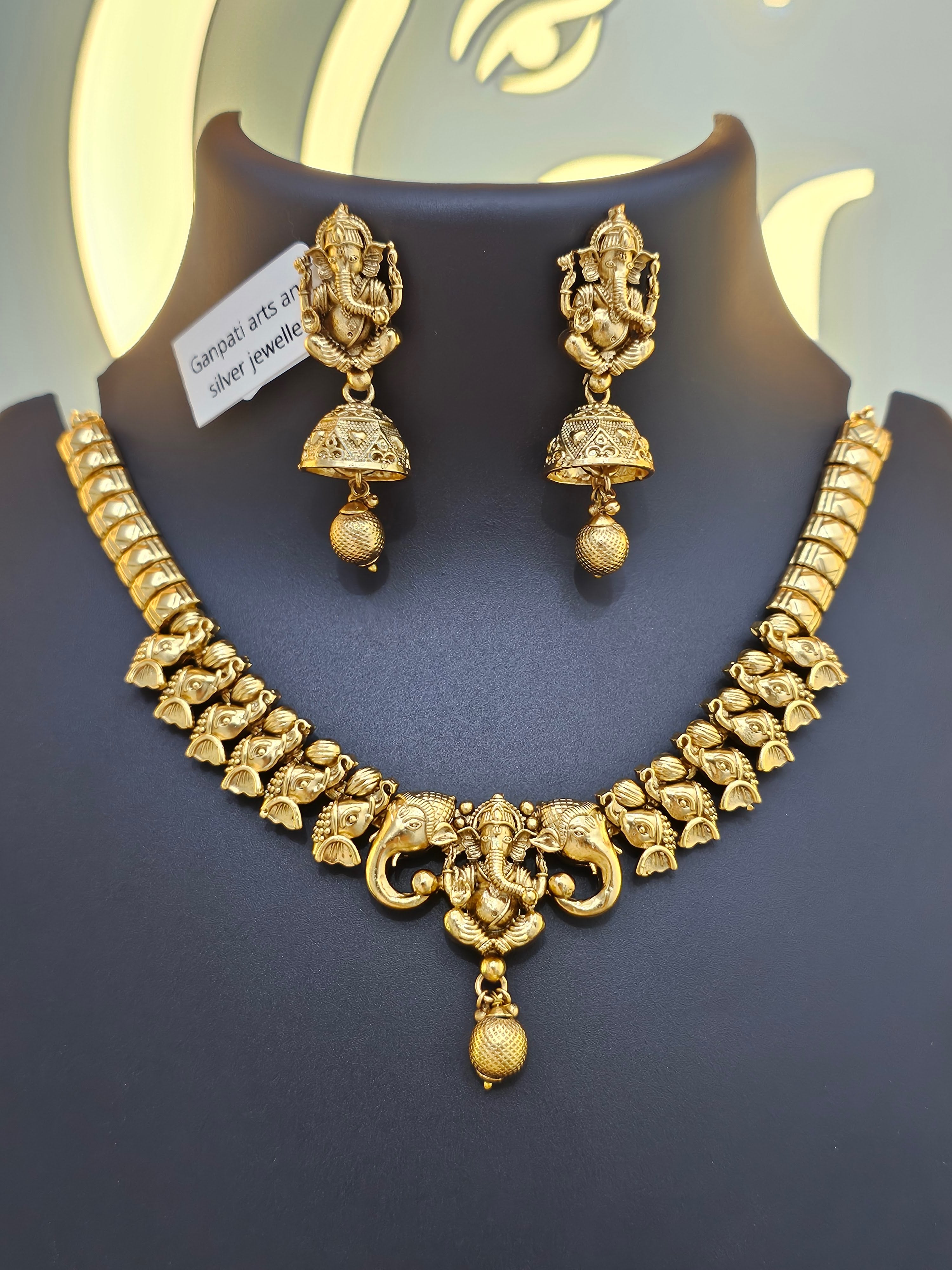 Temple Art Necklace Set