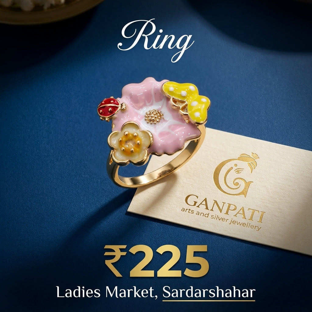 Adjustable Cute Floral Ring