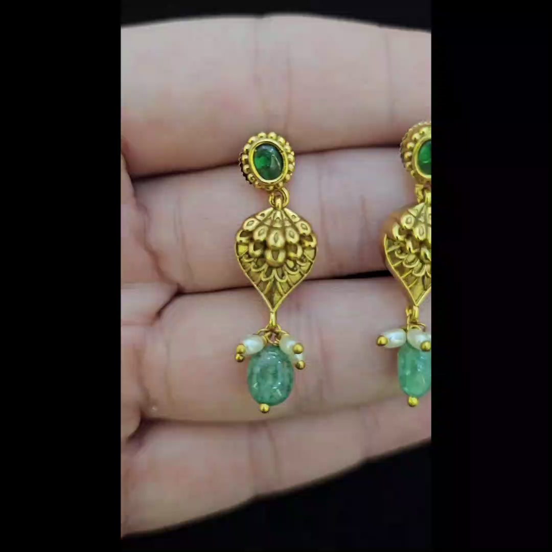 Elegant Stone Drop Earrings