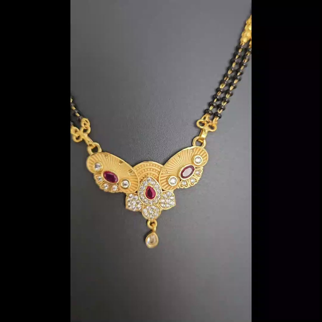Designer Mangalsutra with AD Stone Detailing