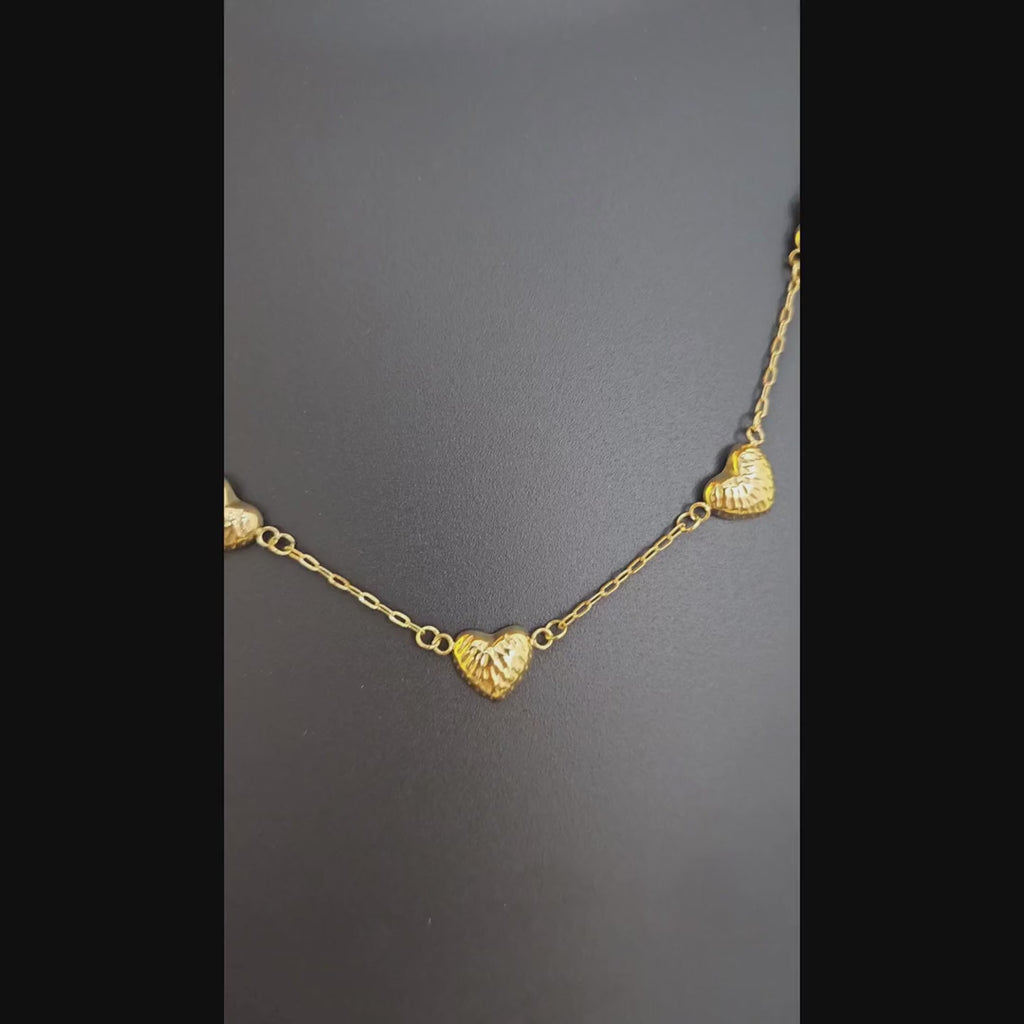 Heart Charm Minimal Necklace (Gold Tone)