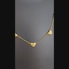 Heart Charm Minimal Necklace (Gold Tone)