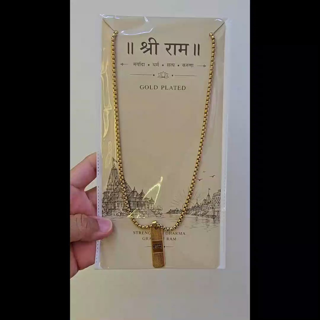 Ram Naam Men Chain Pendant