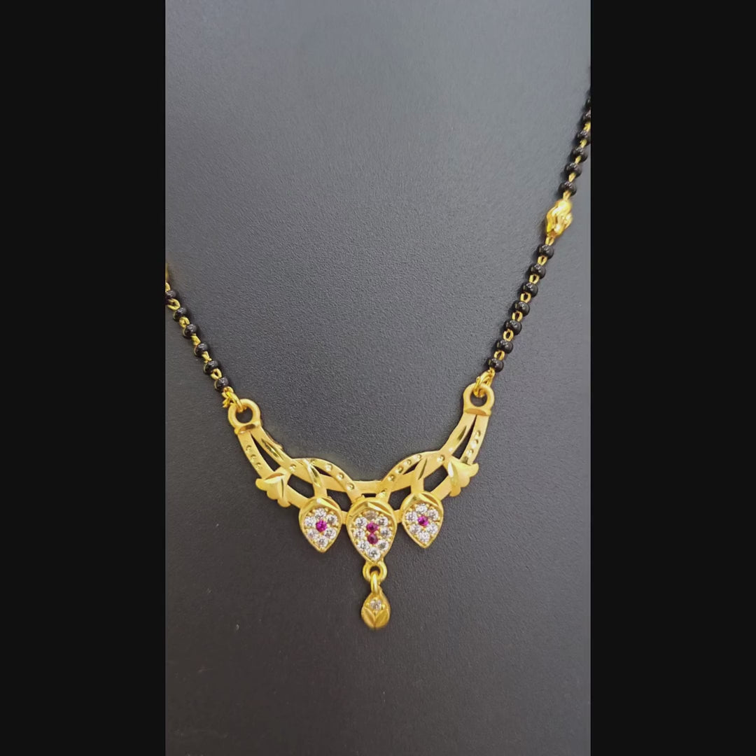 Traditional Mangalsutra with Stone Detailing